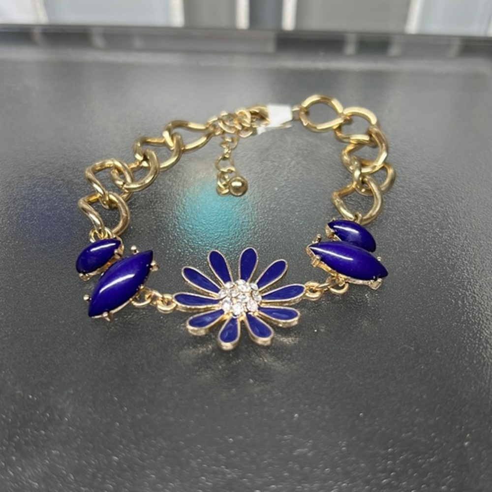 Blue and Gold Bracelet